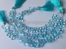 Sky Blue Topaz Faceted Pear Shape Beads